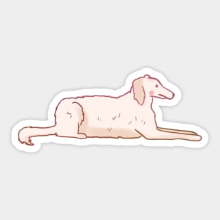 borzoi illustration Sticker